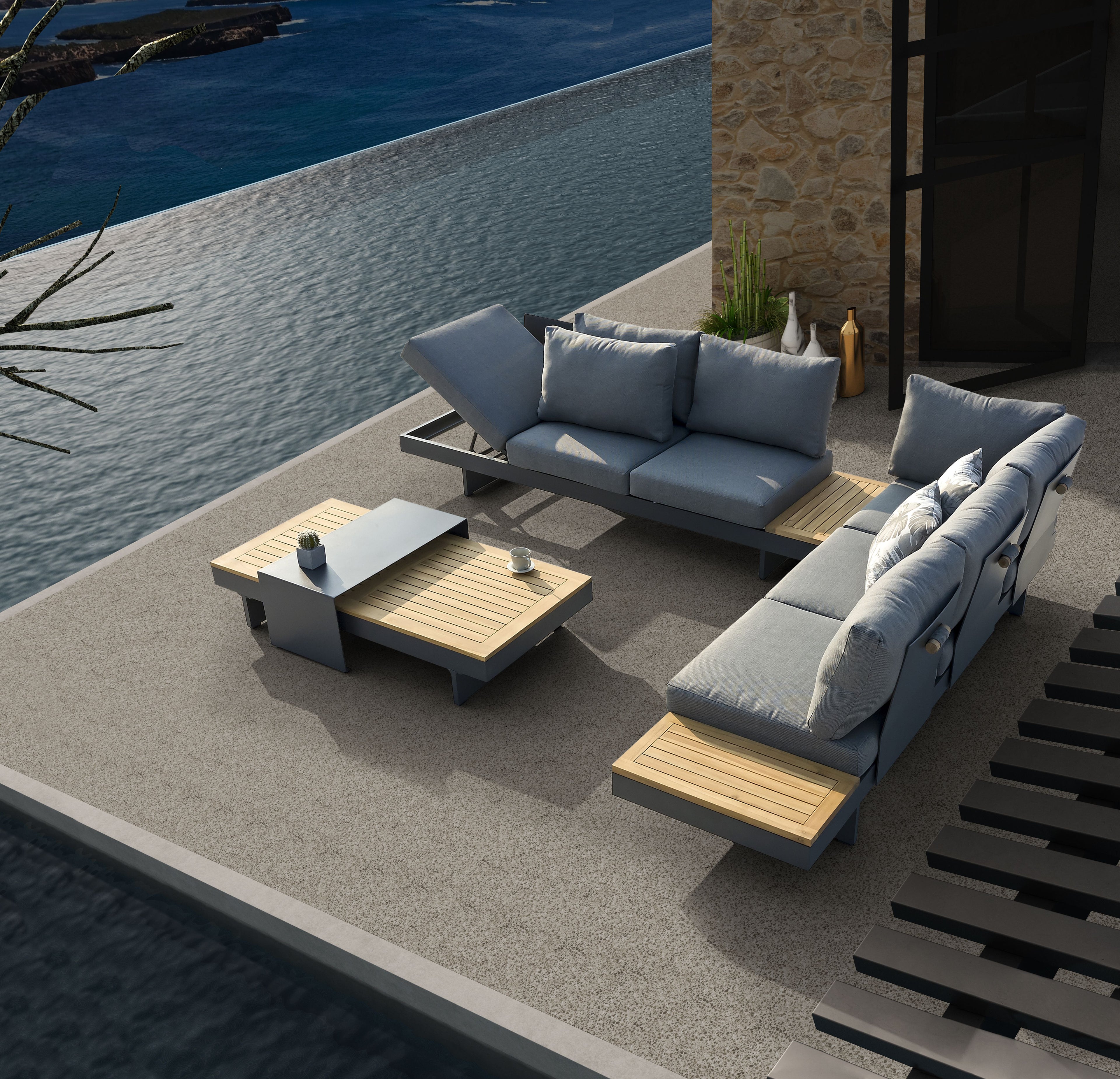 Lounge-Set BARBADOS STONE