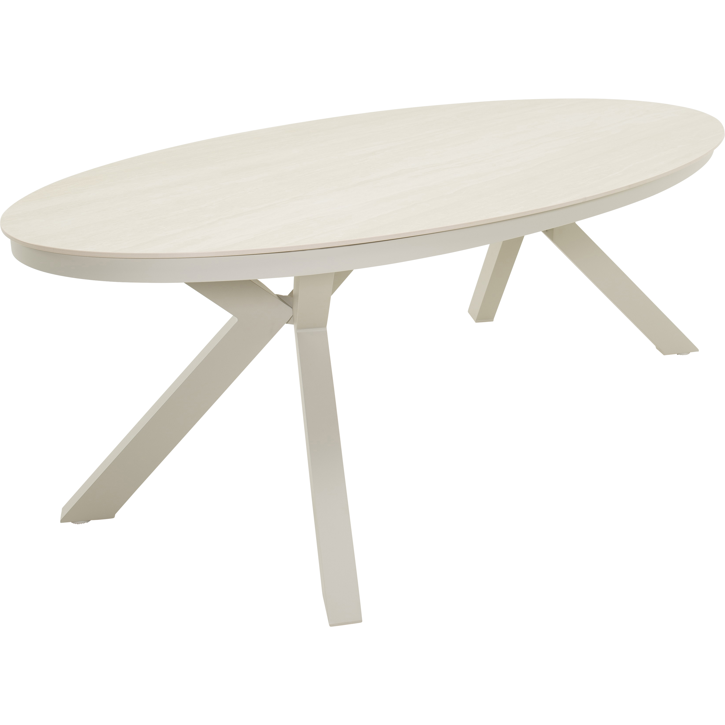 Dining Lounge Set DAVOS & BURGOS – Aluminium, Rope & Sintered Stone, Beige