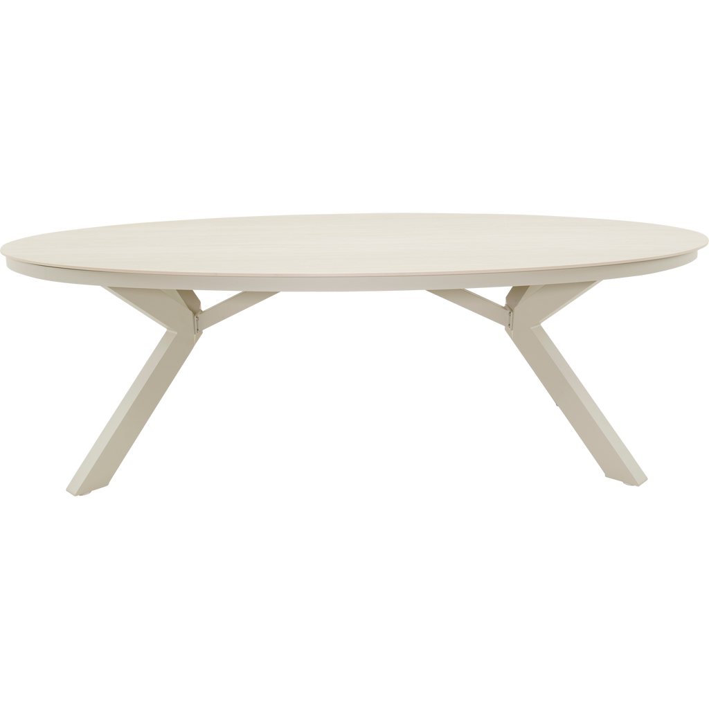 Dining Lounge Set DAVOS & BURGOS – Aluminium, Rope & Sintered Stone, Beige