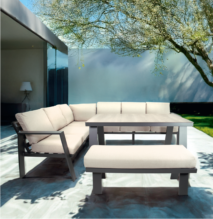 Dining-Lounge-Set ESTORIL – Modernes Design trifft höchsten Komfort.
